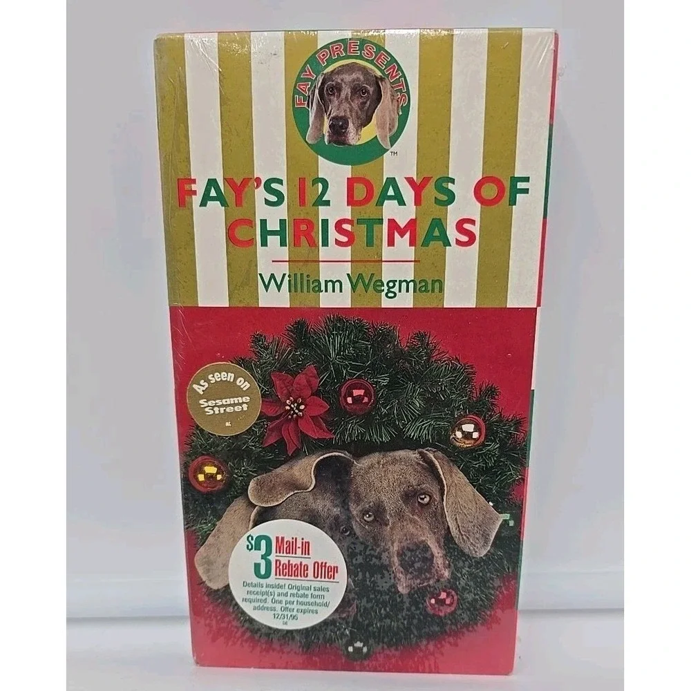 William Wegman Fay's‎ 12 Days of Christmas VHS Video NEW Tape Kidvision Warner